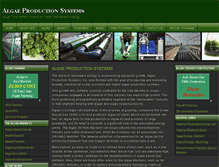 Tablet Screenshot of algaeproductionsystems.com